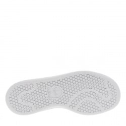 Baskets tennis blanches avec talon plat à bandes auto-agrippantes