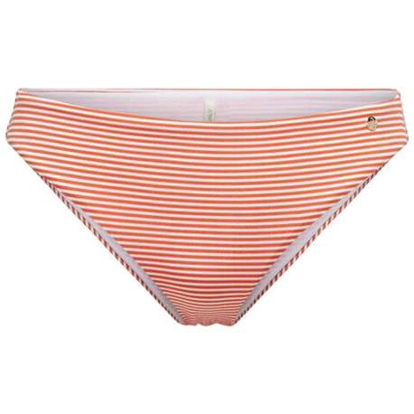 Bas de maillot de bain rouge avec des motifs rayures blanches