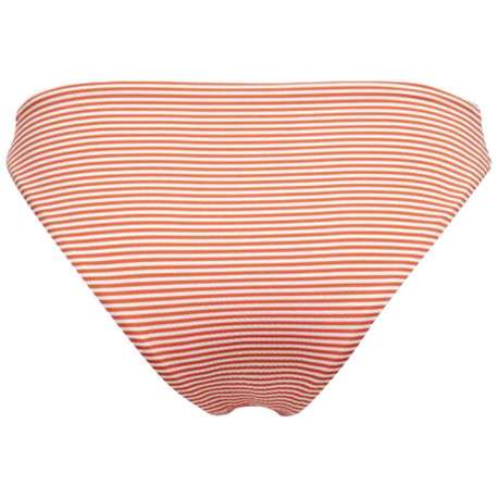 Bas de maillot de bain rouge avec des motifs rayures blanches - Image 2