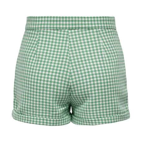 Short chino vert à motif pied de poule et à revers - Image 2