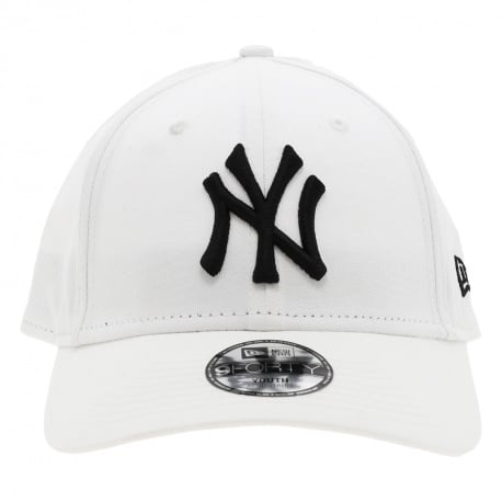 Casquette blanche à logo noir en coton Kids League Essential 9Forty