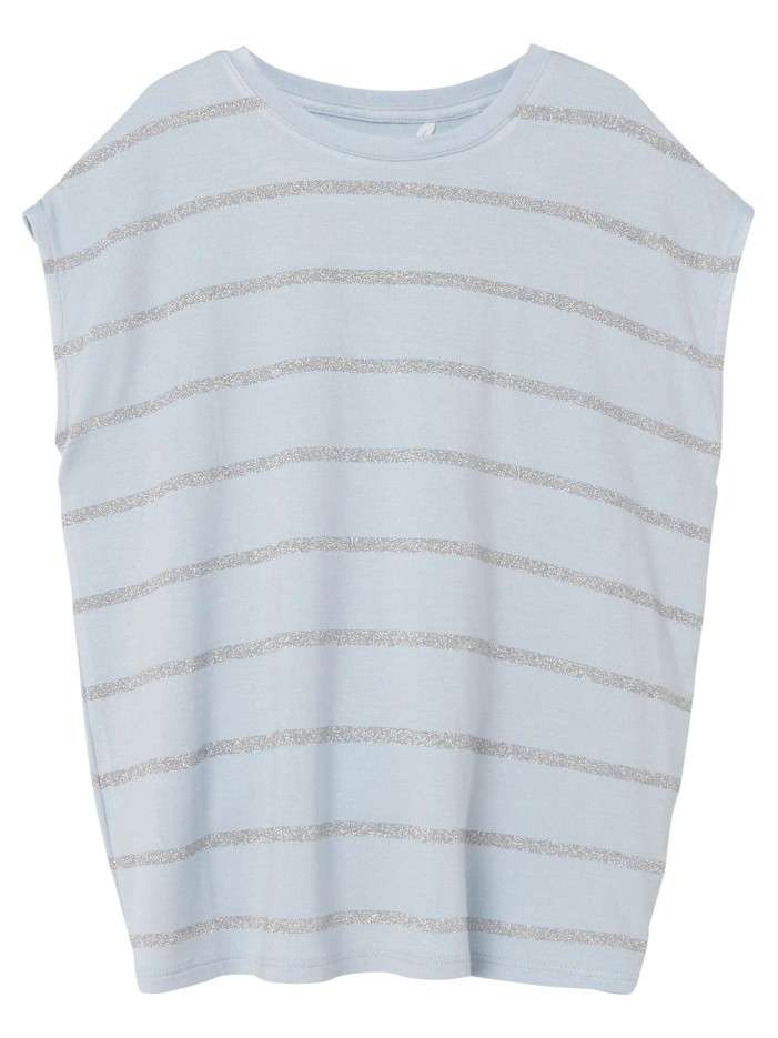 T-shirt Rayures en strass...