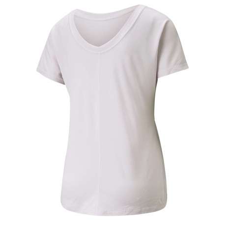 T-shirt lilas fantaisie coupe régular avec un col rond et le logo floqué pailletté - Image 2