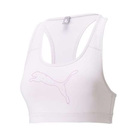 Brassière lilas fantaisie coupe près du corps avec un col rond et le logo floqué pailletté
