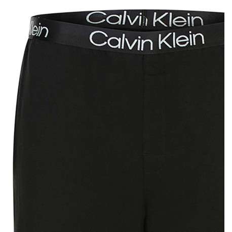 Pantalon de jogging d'intérieur noir coupe slim uni avec ceinture élastiqué - Image 3