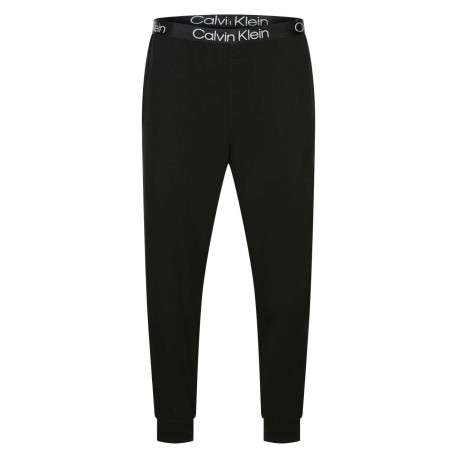 Pantalon de jogging d'intérieur noir coupe slim uni avec ceinture élastiqué
