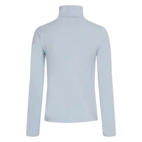 Pull ciel en coton coupe ajustée à col roulé, manches longues et floqué au niveau du col - Image 2