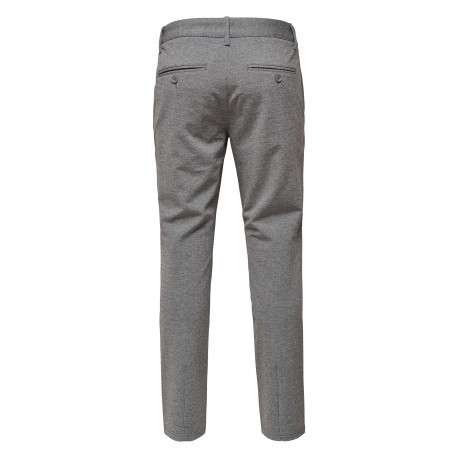 Pantalon Chino Mark Pant gris uni avec une coupe slim et des poches latérales - Image 3