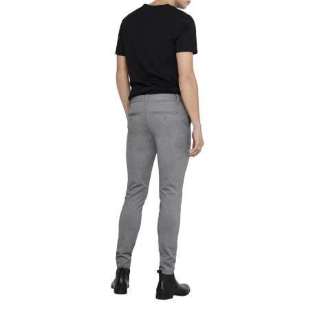 Pantalon Chino Mark Pant gris uni avec une coupe slim et des poches latérales - Image 7