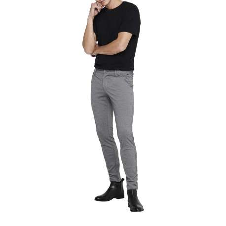 Pantalon Chino Mark Pant gris uni avec une coupe slim et des poches latérales - Image 9