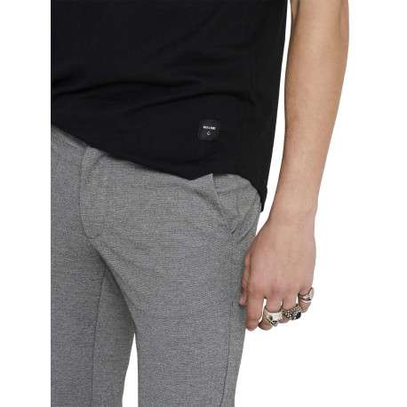 Pantalon Chino Mark Pant gris uni avec une coupe slim et des poches latérales - Image 11