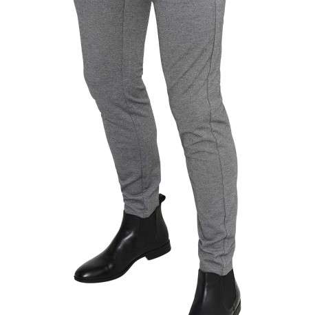 Pantalon Chino Mark Pant gris uni avec une coupe slim et des poches latérales - Image 13