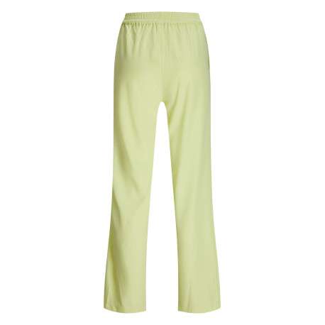 Pantalon de jogging jaune uni coupe évasée et taille élastiquée - Image 4