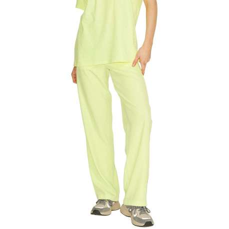Pantalon de jogging jaune uni coupe évasée et taille élastiquée - Image 5