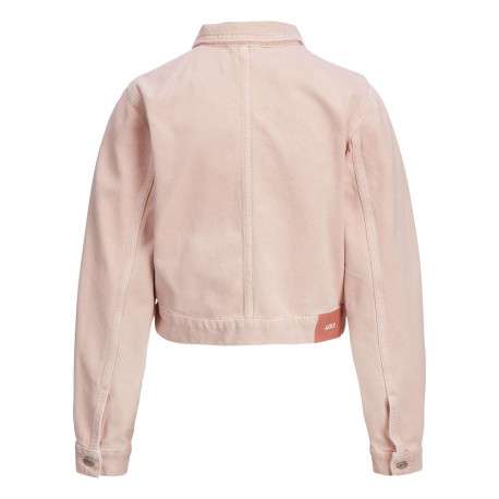 Blouson pêche en coton uni à col chemise et manches longues avec boutons argentés - Image 6