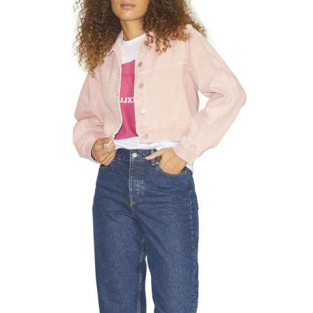 Blouson pêche en coton uni à col chemise et manches longues avec boutons argentés - Image 7