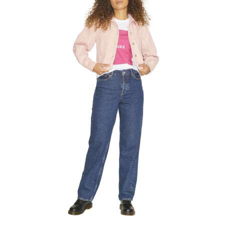Blouson pêche en coton uni à col chemise et manches longues avec boutons argentés - Image 2