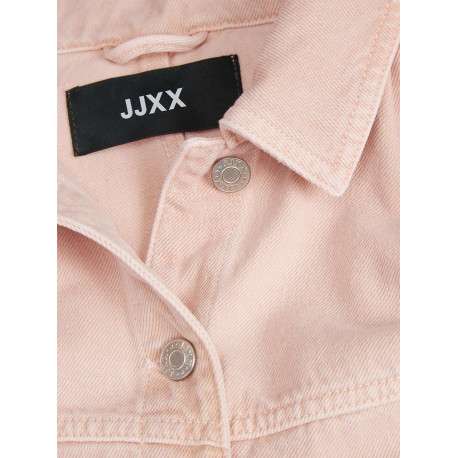 Blouson pêche en coton uni à col chemise et manches longues avec boutons argentés - Image 4