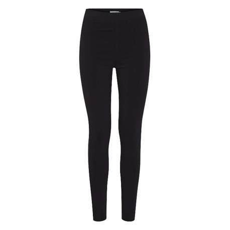 Pantalon Legging noir uni avec une coupe skinny et 2 poches arrières - Image 2