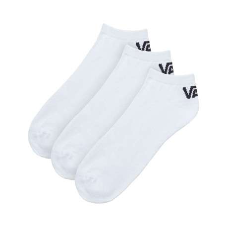 Lot de 3 paires de chaussettes basses blanches en coton mélangé unies avec une coupe courte