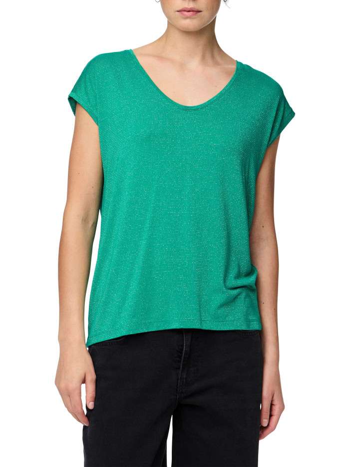 T-shirt vert uni avec une...