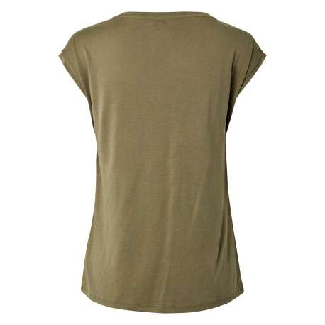 T-shirt kaki uni avec une coupe droite et des manches courtes - Image 2