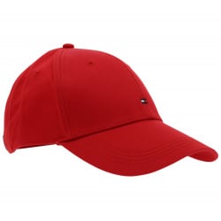Casquette Classic Bb Cap rouge en coton avec drapeau brodé