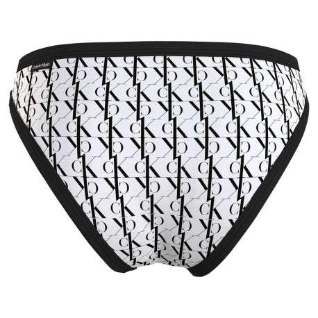 Bas de maillot de bain blanc à monogramme noir all-over - Image 2