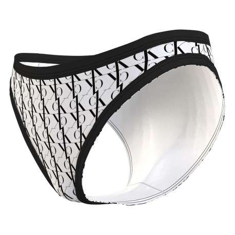Bas de maillot de bain blanc à monogramme noir all-over - Image 3