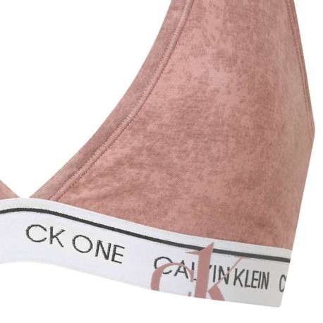 Soutien-gorge style brassière saumon en coton avec bande logotée - Image 3