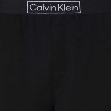 Short de pyjama noir avec bande élastiquée et logo écriture blanc - Image 2