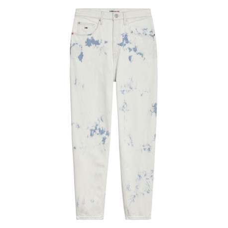 Jean ""Mom Jean Uhr Tprd"" blanc en coton coupe regular fit à 5 poches