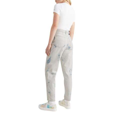 Jean ""Mom Jean Uhr Tprd"" blanc en coton coupe regular fit à 5 poches - Image 3