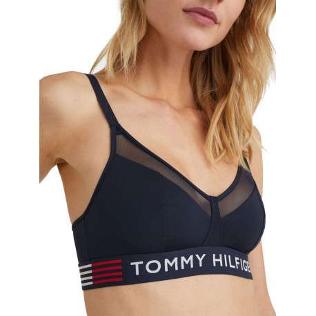 Sourtien-gorge marine avec nom de marque sur la bande élastiquée - Image 2