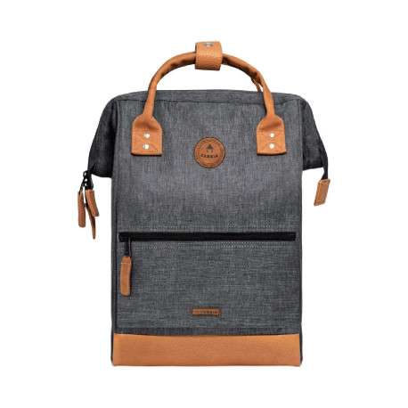 Sac à dos Londres anthracite uni avec des poches interchangeables