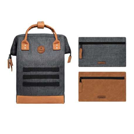 Sac à dos Londres anthracite uni avec des poches interchangeables - Image 3