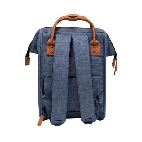 Sac à dos marine uni avec poches interchangeables et fermeture zippée - Image 3