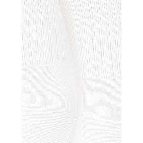Lot de 2 paires de chaussettes hautes blanches en coton mélangé unies avec une coupe haute - Image 2