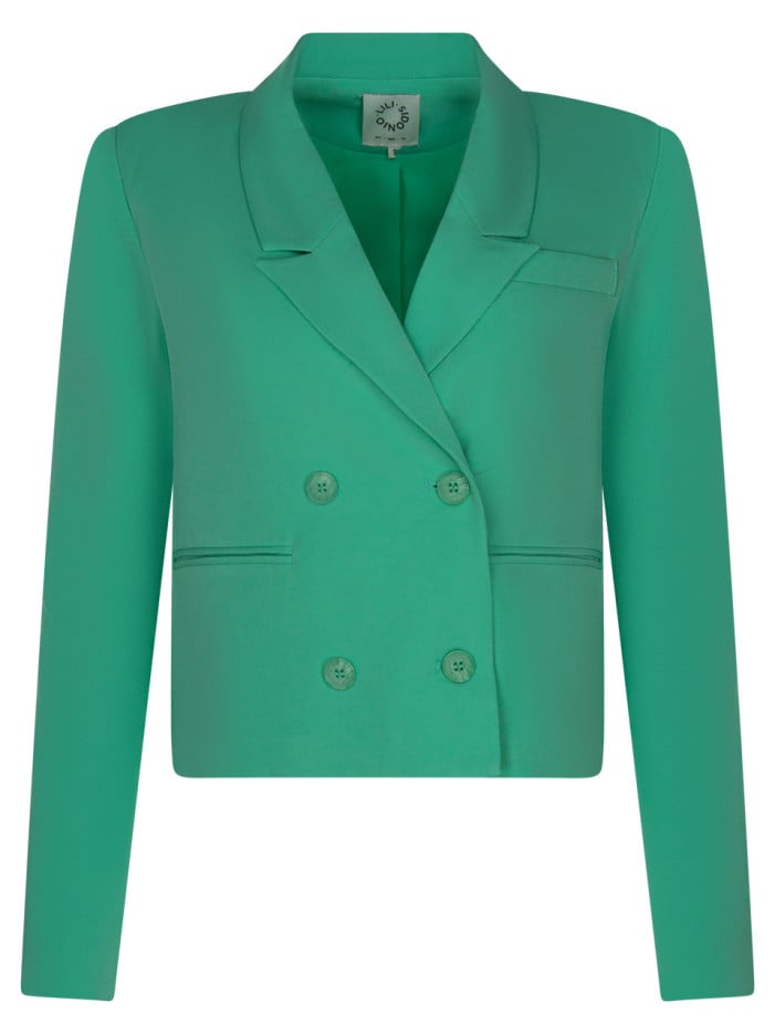Blazer vert uni avec double...