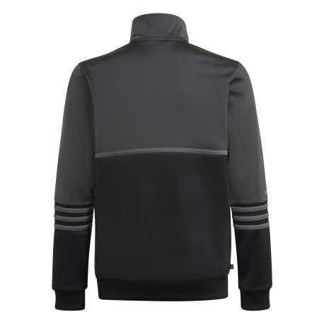 Sweat zippé anthracite fantaisie col montant - Image 2