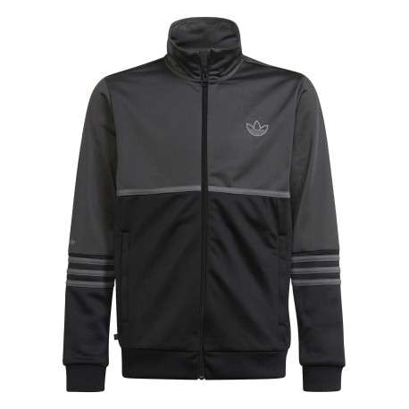 Sweat zippé anthracite fantaisie col montant