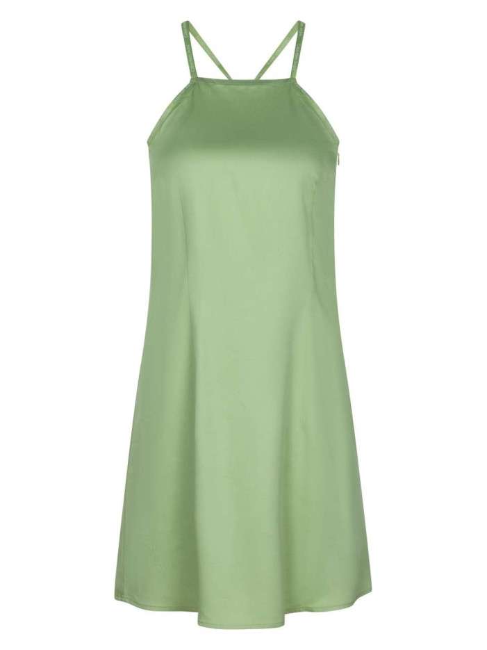 Robe courte tilleul uni à...
