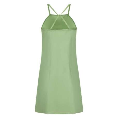 Robe courte tilleul uni à bretelles croisées dans le dos - Image 3