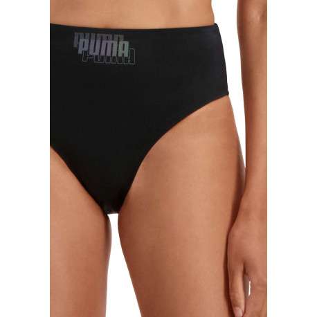 Bas de maillot de bain noir fantaisie avec le nom de la marque triplé floqué à l'avant - Image 6