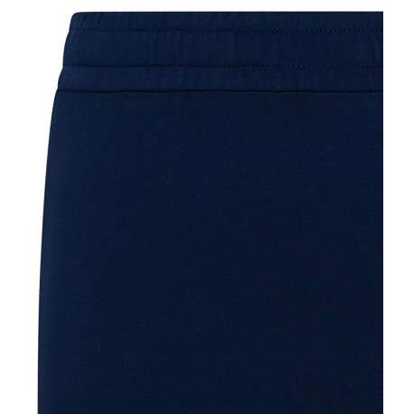 Jupe courte marine unie avec logo multicolore coupe droite - Image 3