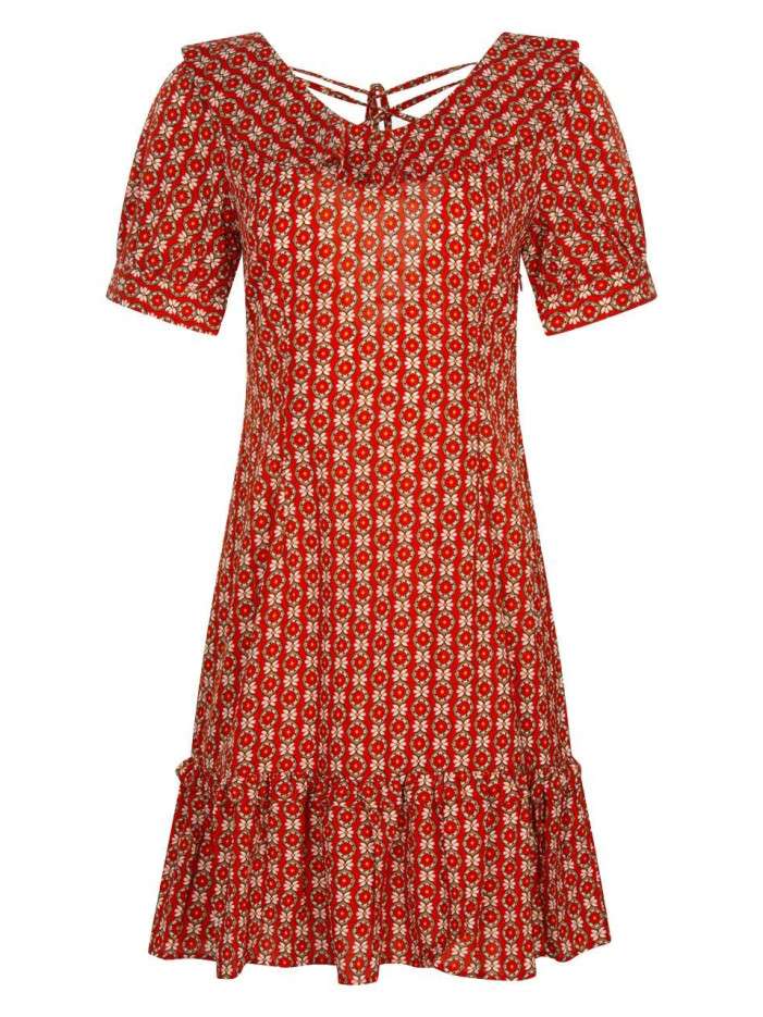 Robe Molly Bracken Imprimé Floral Dentelle - Taille S - Occasion Très Bon État - Sans Manches