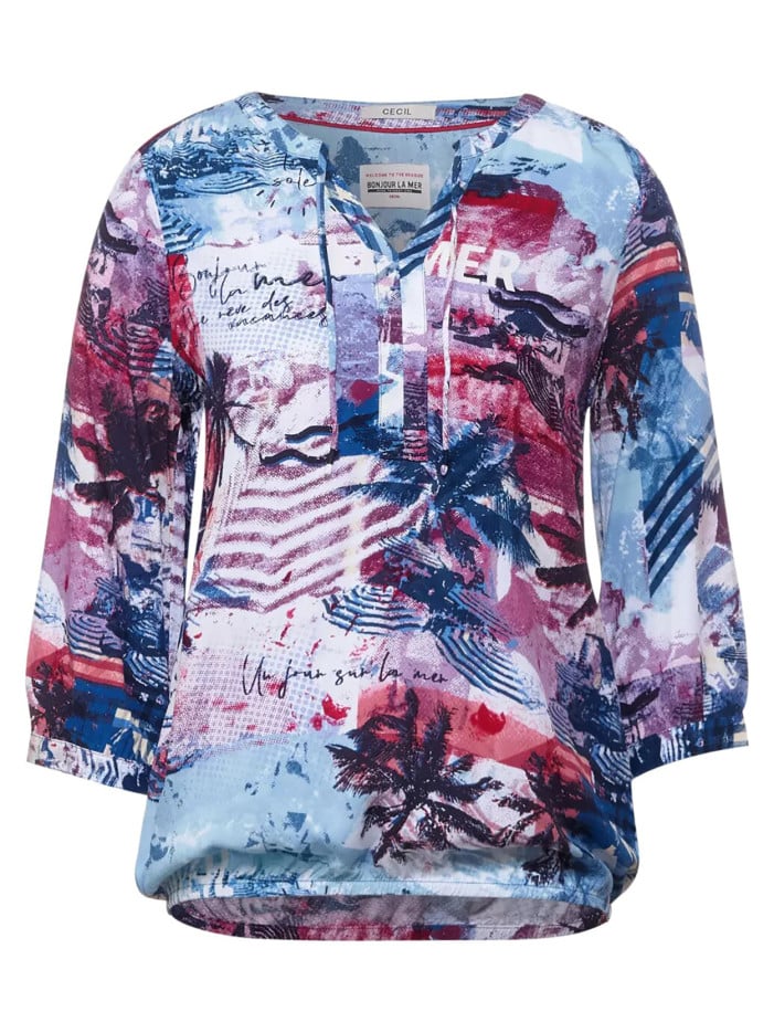 Blouse multicolore avec...