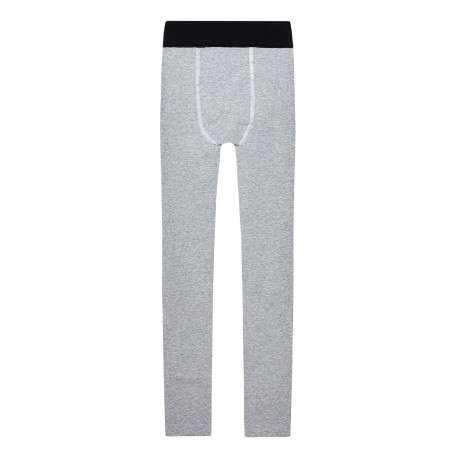 Pantalon Legging gris uni avec une coupe skinny et ceinture noire - Image 7