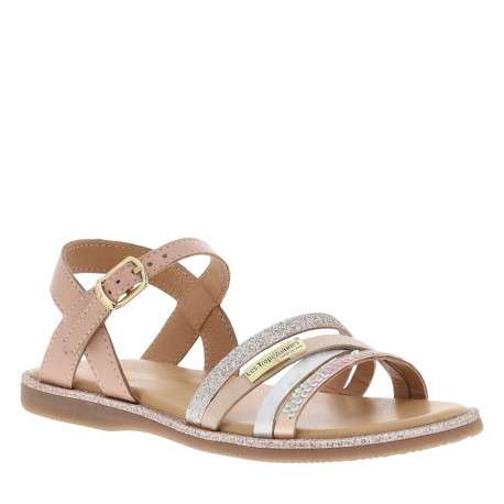Nu-pieds en cuir rose à semelle plate et à boucle à ardillon - Image 4
