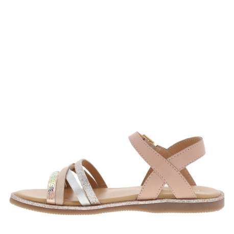 Nu-pieds en cuir rose à semelle plate et à boucle à ardillon - Image 6